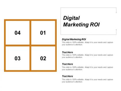 Digital marketing roi ppt powerpoint presentation infographic template styles cpb