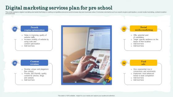 Digital Marketing Services Plan For Pre School