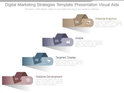 Digital marketing strategies template presentation visual aids