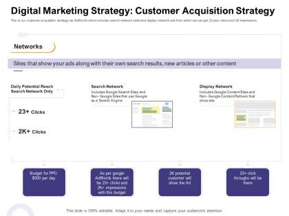 Digital marketing strategy customer acquisition strategy how enter health fitness club market ppt icon