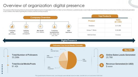 Digital Marketing Strategy Evaluation Approach Overview Of Organization Digital Presence