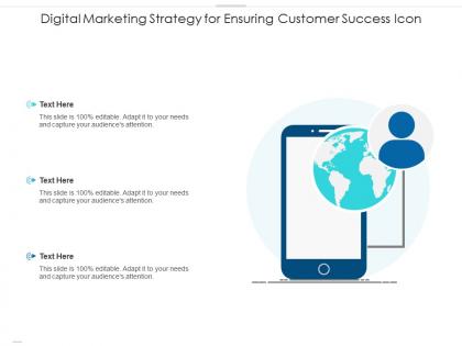 Digital marketing strategy for ensuring customer success icon