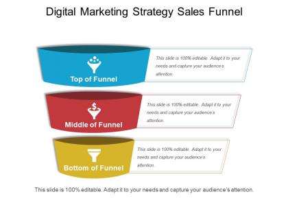 Digital marketing strategy sales funnel ppt example file