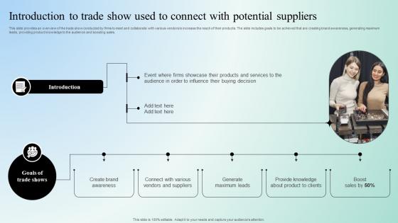 Digital Marketing Techniques Introduction To Trade Show Used To Connect Strategy SS V