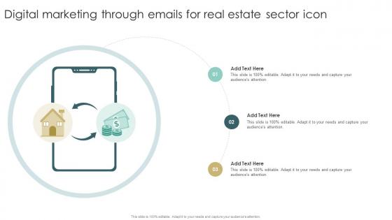 Digital Marketing Through Emails For Real Estate Sector Icon