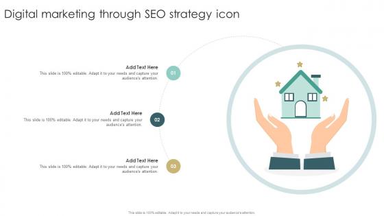 Digital Marketing Through SEO Strategy Icon