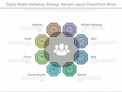 Digital media marketing strategy sample layout powerpoint show