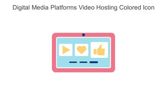 Digital Media Platforms Video Hosting Colored Icon In Powerpoint Pptx Png And Editable Eps Format