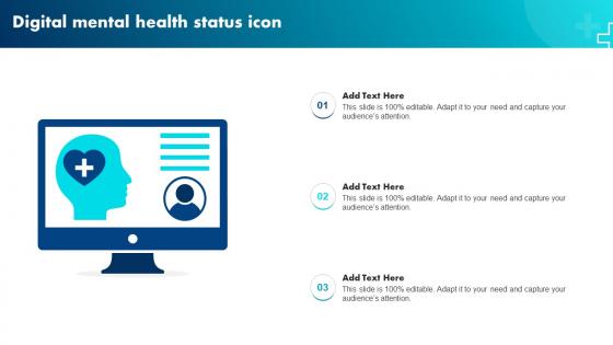 Digital Mental Health Status Icon