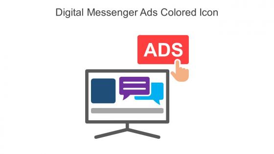 Digital Messenger Ads Colored Icon In Powerpoint Pptx Png And Editable Eps Format