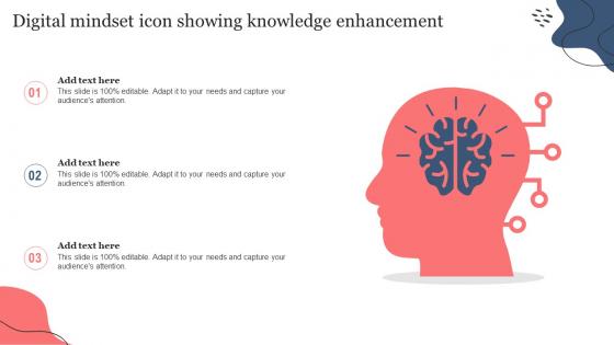 Digital Mindset Icon Showing Knowledge Enhancement