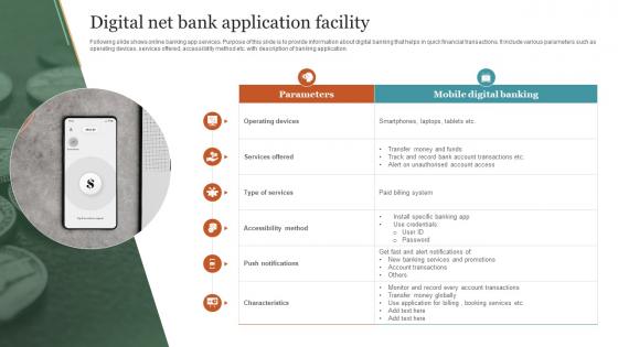 Digital Net Bank Application Facility