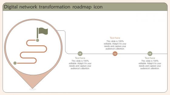Digital Network Transformation Roadmap Icon