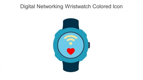 Digital Networking Wristwatch Colored Icon In Powerpoint Pptx Png And Editable Eps Format