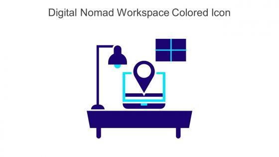 Digital Nomad Workspace Colored Icon In Powerpoint Pptx Png And Editable Eps Format