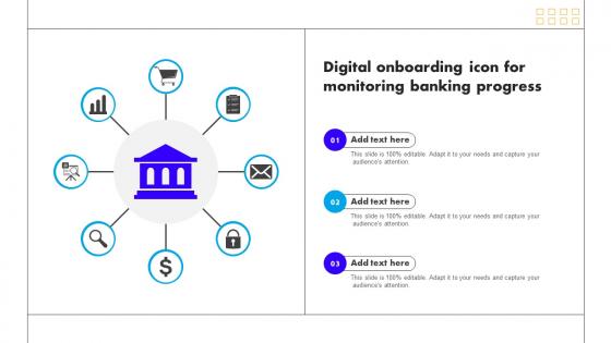 Digital Onboarding Icon For Monitoring Banking Progress