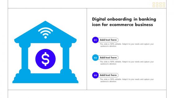 Digital Onboarding In Banking Icon For Ecommerce Business