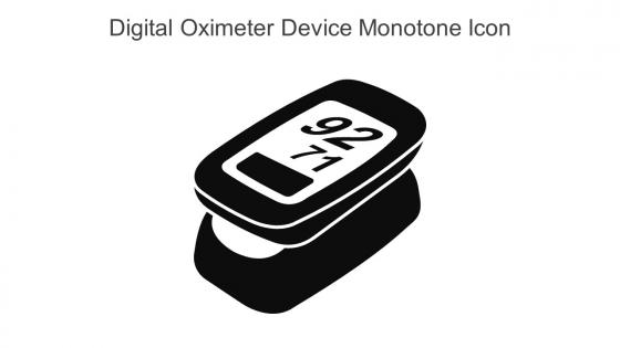 Digital Oximeter Device Monotone Icon In Powerpoint Pptx Png And Editable Eps Format