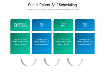 Digital patient self scheduling ppt powerpoint presentation infographics introduction cpb