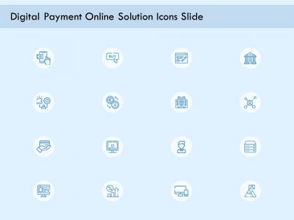 Digital payment online solution icons slide ppt background
