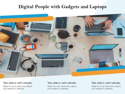 Digital people with gadgets and laptops