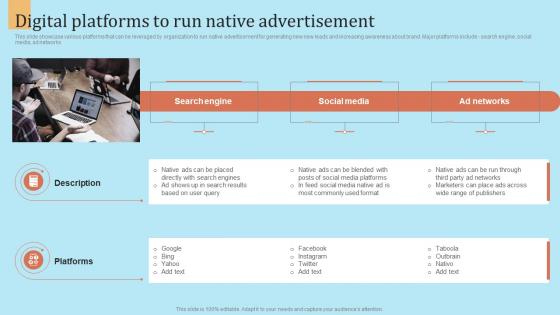 Digital Platforms To Run Native Advertisement Outbound Marketing Strategy For Lead Generation