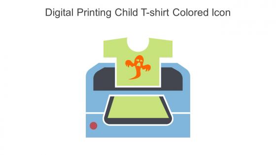 Digital Printing Child T Shirt Colored Icon In Powerpoint Pptx Png And Editable Eps Format