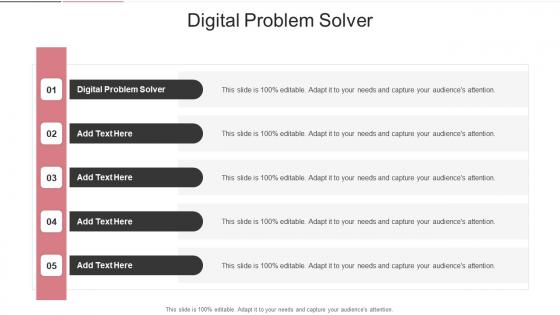 Digital Problem Solver In Powerpoint And Google Slides Cpb