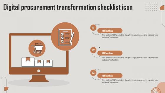 Digital Procurement Transformation Checklist Icon