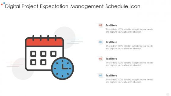 Digital project expectation management schedule icon
