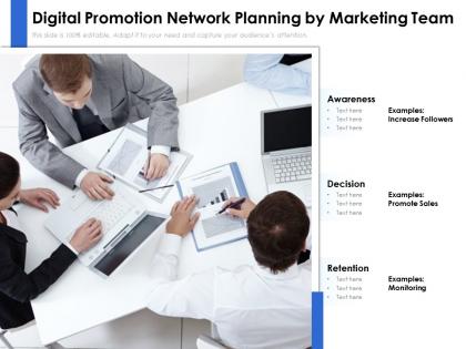 Digital promotion network planning by marketing team