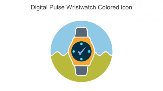 Digital Pulse Wristwatch Colored Icon In Powerpoint Pptx Png And Editable Eps Format