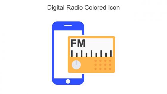 Digital Radio Colored Icon In Powerpoint Pptx Png And Editable Eps Format