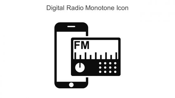 Digital Radio Monotone Icon In Powerpoint Pptx Png And Editable Eps Format