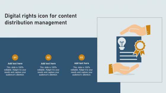 Digital Rights Icon For Content Distribution Management