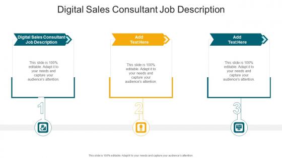 Digital Sales Consultant Job Description In Powerpoint And Google Slides Cpb