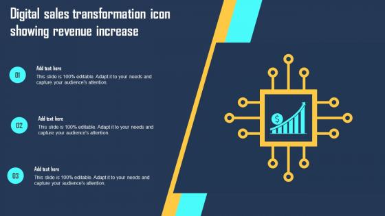 Digital Sales Transformation Icon Showing Revenue Increase