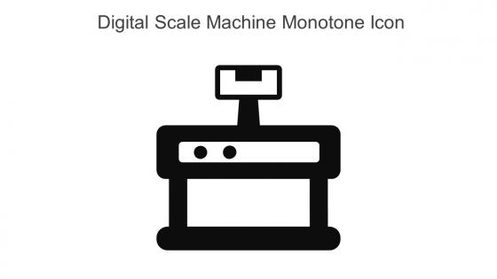 Digital Scale Machine Monotone Icon in powerpoint pptx png and editable eps format