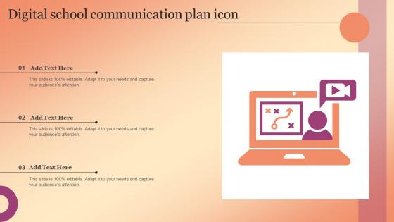 Digital School Communication Plan Icon