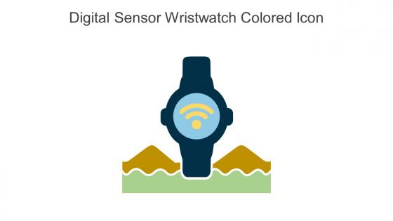 Digital Sensor Wristwatch Colored Icon In Powerpoint Pptx Png And Editable Eps Format
