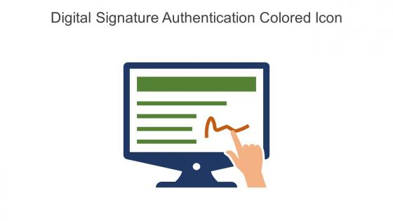 Digital Signature Authentication Colored Icon In Powerpoint Pptx Png And Editable Eps Format