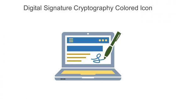 Digital Signature Cryptography Colored Icon In Powerpoint Pptx Png And Editable Eps Format