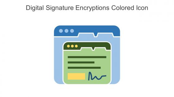 Digital Signature Encryptions Colored Icon In Powerpoint Pptx Png And Editable Eps Format