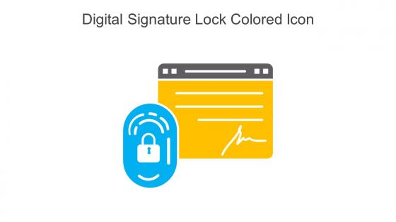 Digital Signature Lock Colored Icon In Powerpoint Pptx Png And Editable Eps Format