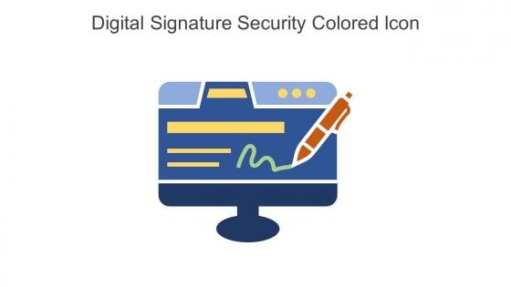 Digital Signature Security Colored Icon In Powerpoint Pptx Png And Editable Eps Format
