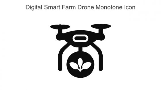 Digital Smart Farm Drone Monotone Icon In Powerpoint Pptx Png And Editable Eps Format