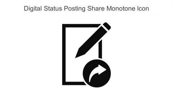 Digital Status Posting Share Monotone Icon In Powerpoint Pptx Png And Editable Eps Format