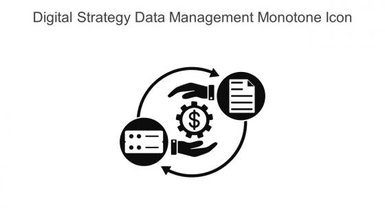 Digital Strategy Data Management Monotone Icon In Powerpoint Pptx Png And Editable Eps Format