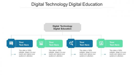 Digital technology digital education ppt powerpoint presentation pictures brochure cpb