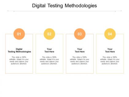 Digital testing methodologies ppt powerpoint presentation slides graphics tutorials cpb